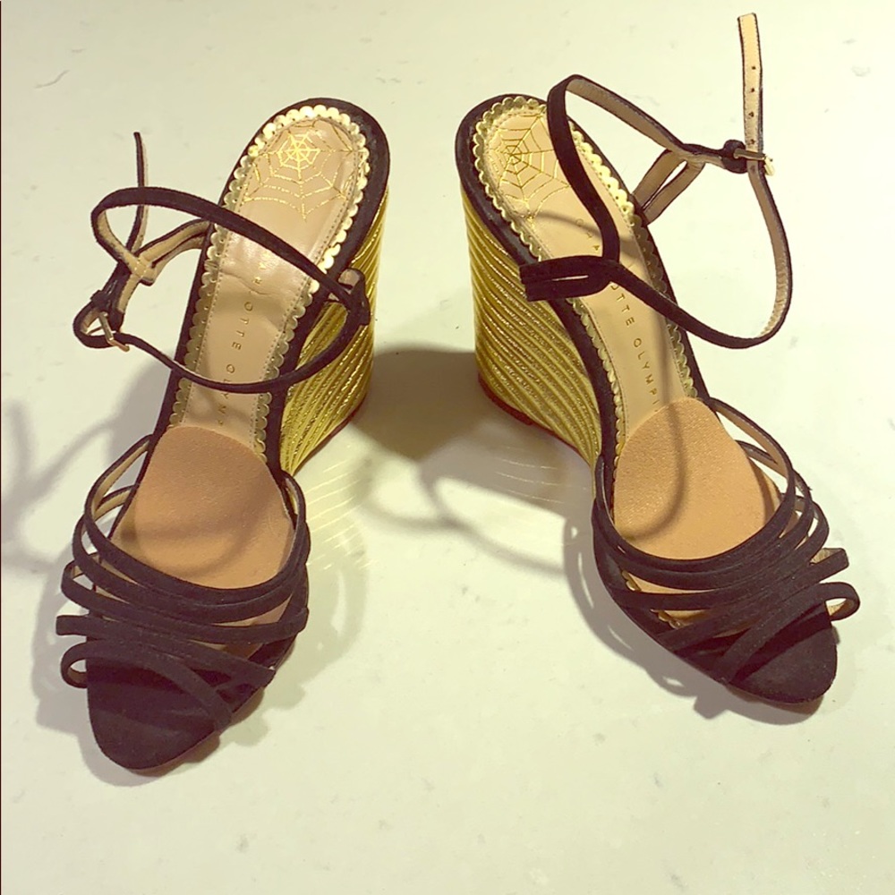 Charlotte Olympia evening wedges